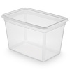 Úložný box s vekom na oblečenie, priehľadná