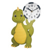 Detské nástenné hodiny JVD v tvare dinosaura HJ111
