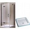 Sprchový kút - Čierny sprchovací kút 90x90 + sprchová vanička hlboká 7 cm (Sprchový kút - Čierny sprchovací kút 90x90 + sprchová vanička hlboká 7 cm)