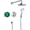 HANSGROHE Croma Select S sprchový systém pod omietku s termostatom Ecostat S, horná sprcha 1jet priemer 187 mm, ručná sprcha 1jet, chróm, 27295000