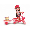 Bábika Natália na bicykli so psíkom