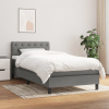 Box spring postel s matrací tmavě šedá 80 x 200 cm textil Šedá 3140250