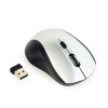 Myš GEMBIRD MUSW-4B-02-BS, černo-strieborná, bezdrôtová, USB nano receiver (MUSW-4B-02-BS)