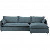 Livetastic ROHOVÁ SEDACIA SÚPRAVA, textil, modrá - Online Only obývacie izby - 001968012505