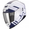 Prilba Scorpion EXO-520 Evo Air Banshee Matt White Blue Purple Veľkosť: M (57-58 cm)