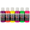6x60ml CreateX fluorescenčná sada airbrush farieb, 5802-00 (CreateX Fluroescent set 5802-00, 6x60ml)