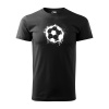 Sablio Tričko s potlačou Futbalová lopta Paint - černé 4XL