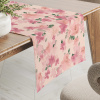 Biante Zamatový behúň na stôl Tamara TMR-039 Ružovo-fialové akvarelové kvety na svetlo lososovom 35x140 cm