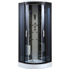 Aplomo Lucy čierny masážny sprchovací box Rohový rozmer: 90x90cm, MO-0513BBL