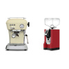 Ascaso Dream ONE, Sweet Cream + Eureka Mignon Bravo, CR ferrari red