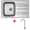 Nerezový set dřezu a baterie STAR 780 + ELASTA nerez/šedá