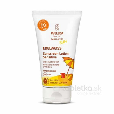 Weleda Sensitive detský krém na opaľovanie SPF50 50 ml