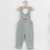 Dojčenské zahradníčky New Baby Luxury clothing Oliver sivé Sivá 80 (9-12m)