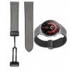 SIVÝ HYBRIDNÝ MAGNETICKÝ REMIENOK 22 MM SILIKÓN + KOŽA NA HODINKY