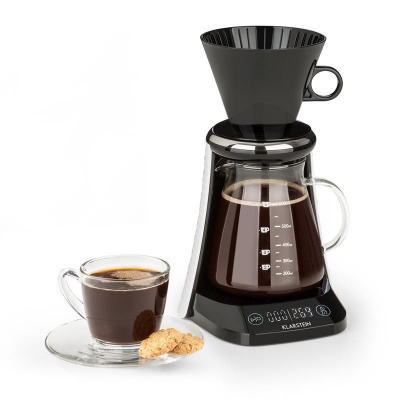 Klarstein Craft Coffee, kávovar, 600 ml, váha, časovač, nadstavec s filtrom, čierny/biely (KG13-)