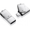 Apacer USB flash disk OTG, USB 3.0, 64GB, AH750, strieborný, AP64GAH750S-1, USB A / USB Micro B, s otočnou krytkou