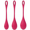Satisfyer Yoni Power 1 sada guličiek na precvičovanie Kegelových svalov Red