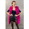 Max Original Leather Kožušinová vesta z pravej líšky 18LL912-2 fuchsia (XL 50-52) - Fuchsia - XL