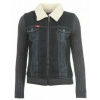 Lee cooper - Lined Knit Denim Jacket Ladies – Dark Indigo - XL