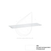 LAUFEN KARTELL vaňová polička 75 x 25 x 1,5 cm transparentná H3853320840001