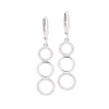Strieborné visiace náušnice - Krúžky