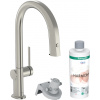 Hansgrohe Aqittura M91 - FilterSystem 210, vyťahovací výtok, 1jet, sBox, štartovacia sada, vzhľad nerezu 76800800