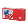 Tork servítky 1/4 sklad 2V Advanced Lunch červená 32x32cm