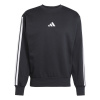 adidas Essentials 3-Stripes Fleece Sweatshirt Mens Black/White L