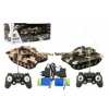 Teddies Tank RC 2 ks 25cm tank battle+time pack 27MHZ a 40MHz kamufláž so zvukom a svetlom