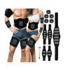 Elektrostimulátor svalov, zoštíhľujúci pás, čierny, univerzálny, s napájacím adaptérom