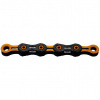 řetěz KMC DLC11 WAXED černo-oranžový 118čl. BOX