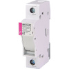 MFV-EM Poistkový FVP odpínač 1P na DIN-35 ETI EFH10-DC F1-25A/1000V-DC/30kA GR (Elektromateriál FV systému, Popis: Poistkový 1-Pole FVP odpojovač valcových DC poistiek, Istenie: 1-20A, Uchytenie: DIN