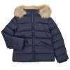 Tommy Hilfiger Bundy ESSENTIAL DOWN FUR HOOD JACKET Modrá