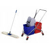 CHROME SET upratovací vozík 2x20l + mop 80 cm (CHROME SET upratovací vozík 2x20l + mop 80 cm)