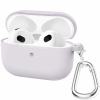AppleKing silikónový obal s karabínou pre AirPods 3 - levanduľový - možnosť vrátiť tovar ZADARMO do 30tich dní