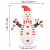 vidaXL Nafukovací vianočný snehuliak s LED 630 cm - 56032-11065