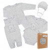 New Baby Súpravička Do Pôrodnice Sweet Bear Sivá-62 (3-6m)