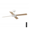 FARO Barcelona | FARO 33350DC - Stropný ventilátor MALLORCA L biela/hnedá pr.132 cm + diaľkové ovládanie | FA33350DC