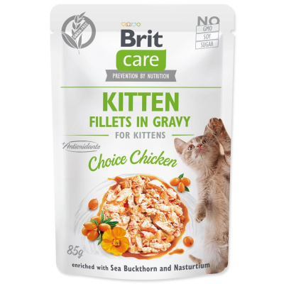 BRIT Care Cat Kitten Fillets in Gravy Choice Chicken 85 g