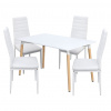 IDEA nábytok Jedálenský stôl UNO 140x90 biely + 4 stoličky SIGMA biele