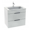 Jika Cube Skrinka s umývadlom, 64x42x62 cm, 2 zásuvky, biela H4536021763001