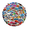 50 ks farebných samolepiek na skateboard CARS STICKERS