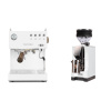 Ascaso Steel DUO PID, White&Wood + Eureka Mignon Zero, CR white