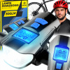 USB LED SVETLO NA BICYKEL, CYKLOKOMPJÚTER, RÝCHLOMER, ZVONČEK - SADA