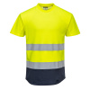 PORTWEST HI-VIS MESH C395 / Funkčné reflexné tričko so sieťovinou - HV žltá/námorná modrá L