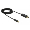 Delock USB / HDMI prepojovací kábel USB-C ® zástrčka, Zástrčka HDMI-A 2 m čierna 84905 pozlátené kontakty, 4K UHD Kábel USB-C; 84905