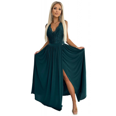 NUMOCO Dámske šaty 211-6 LEA zelená, XL