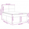 vidaXL Posteľný rám boxspring s matracom modrý 160x200 cm látka - Modrá - 206934-140558