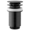 Umývadlová výpusť 5/4“, click-clack, veľká zátka, hr. max 80, čená mat (753