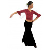 Happy Dance, Sukne na flamenco s vsadkami EF118, čierna 44